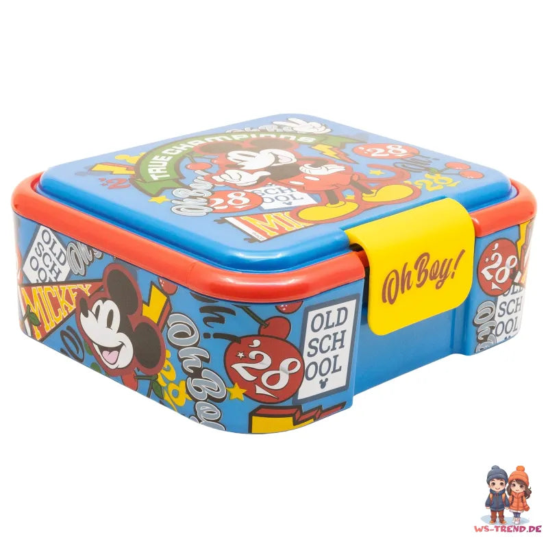 Disney Mickey Maus 2 tlg. Set XL Brotdose Aluminium Trinkflasche 530 ml - WS-Trend.de