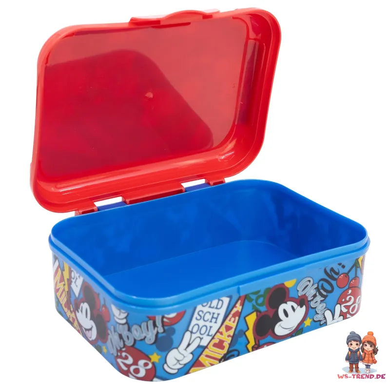 Disney Mickey Maus 2 tlg.Kinder Set Brotdose Aluminium Trinkflasche 530 ml - WS-Trend.de