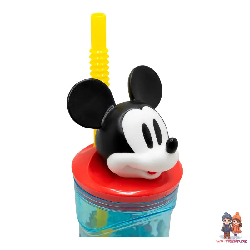 Disney Mickey Maus 3D Deckel Kinder Trinkbecher Becher integriertem Halm 360ml - WS-Trend.de