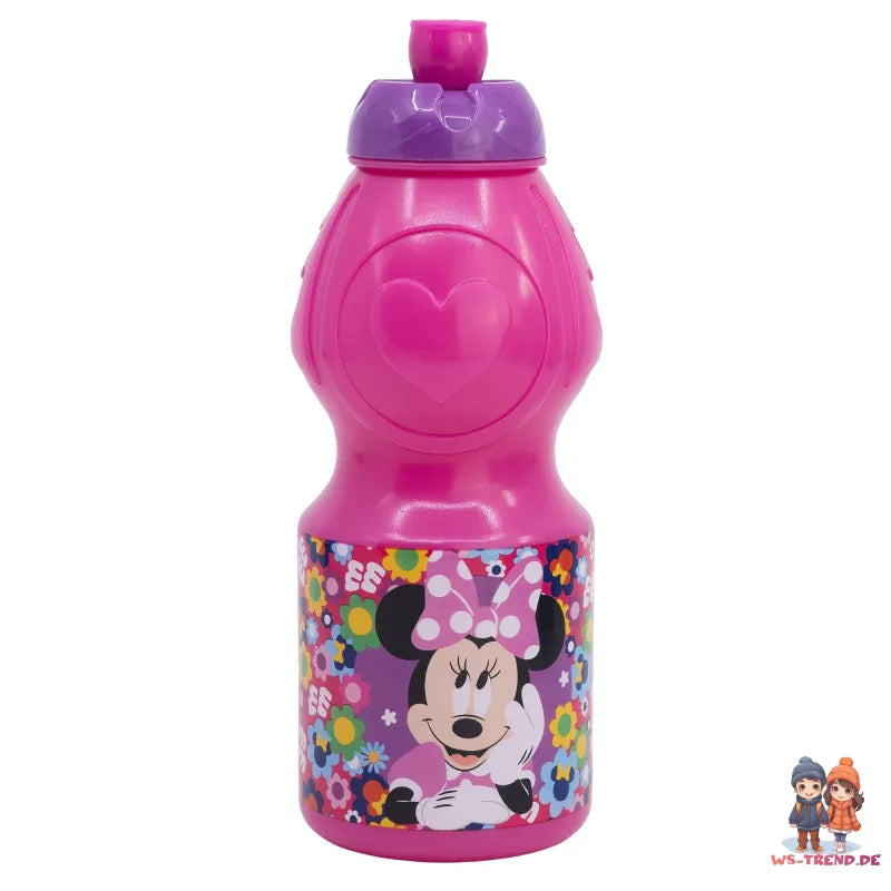Disney Minnie Maus Mädchen 4 tlg. Set Brotdose Trinkflasche Gabel Löffel - WS-Trend.de