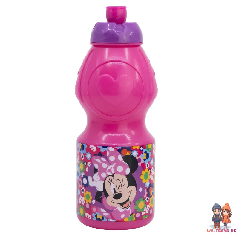 Disney Minnie Maus Mädchen 4 tlg. Set Brotdose Trinkflasche Gabel Löffel - WS-Trend.de