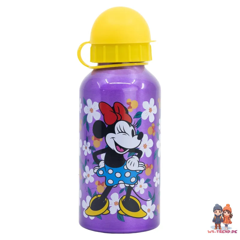 Disney Minnie Maus Mädchen 2 tlg. Set Brotdose Aluminium Trinkflasche 400 ml - WS-Trend.de