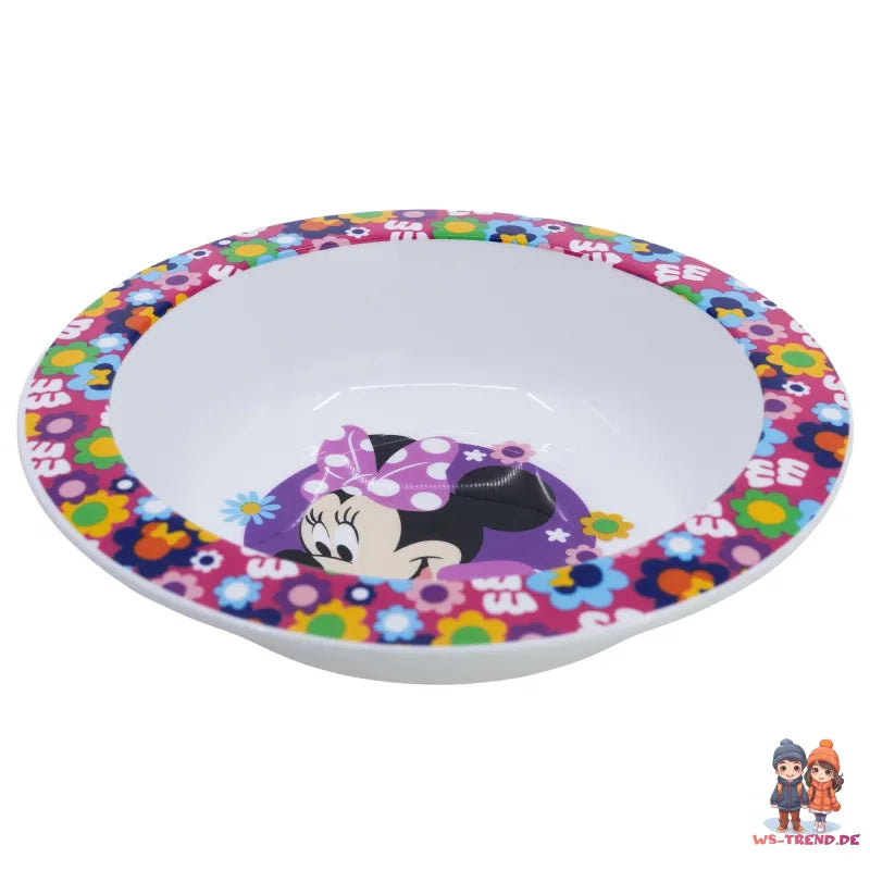 Disney Minnie Maus Kinder Geschirr-Set 3 tlg antirutsch Becher Teller Schüssel - WS-Trend.de