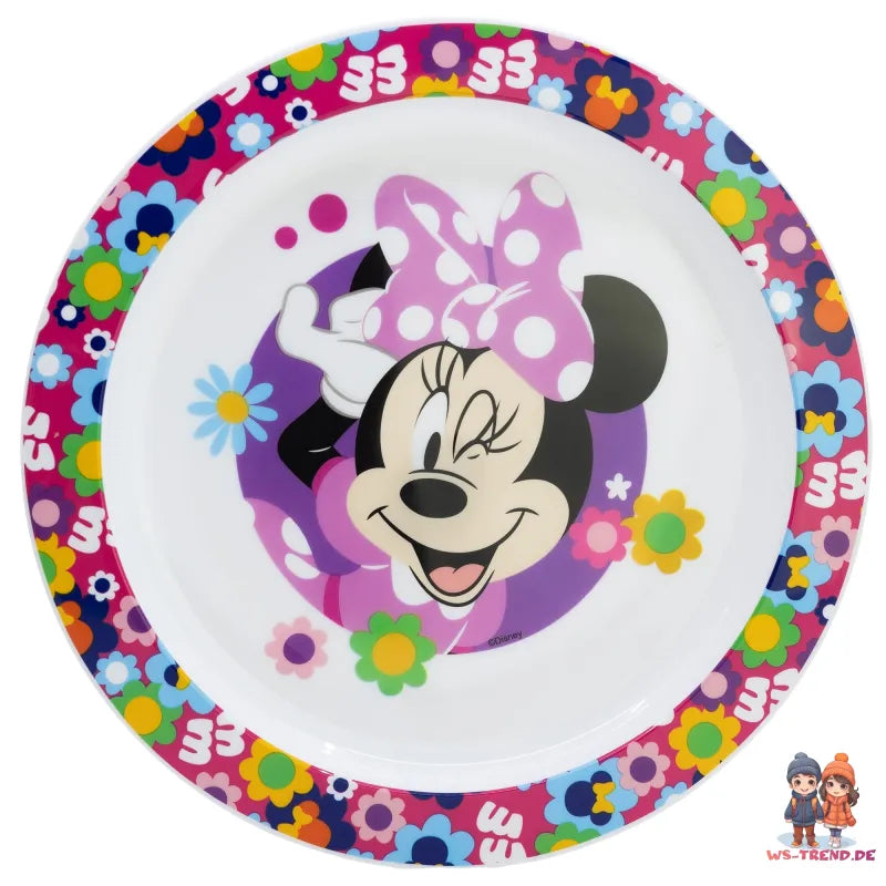 Disney Minnie Maus Kinder Geschirr-Set 3 tlg antirutsch Becher Teller Schüssel - WS-Trend.de