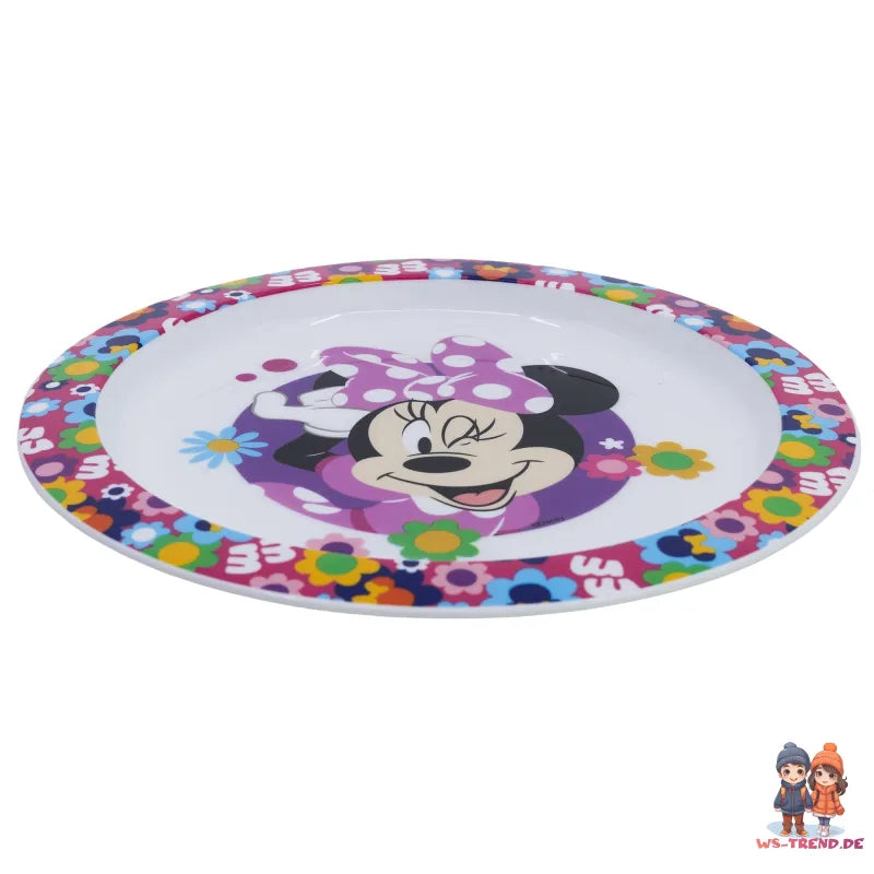 Disney Minnie Maus Kinder Geschirr-Set 3 tlg antirutsch Becher Teller Schüssel - WS-Trend.de
