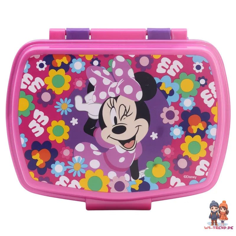 Disney Minnie Maus Mädchen 2 tlg. Set Brotdose Aluminium Trinkflasche 400 ml - WS-Trend.de