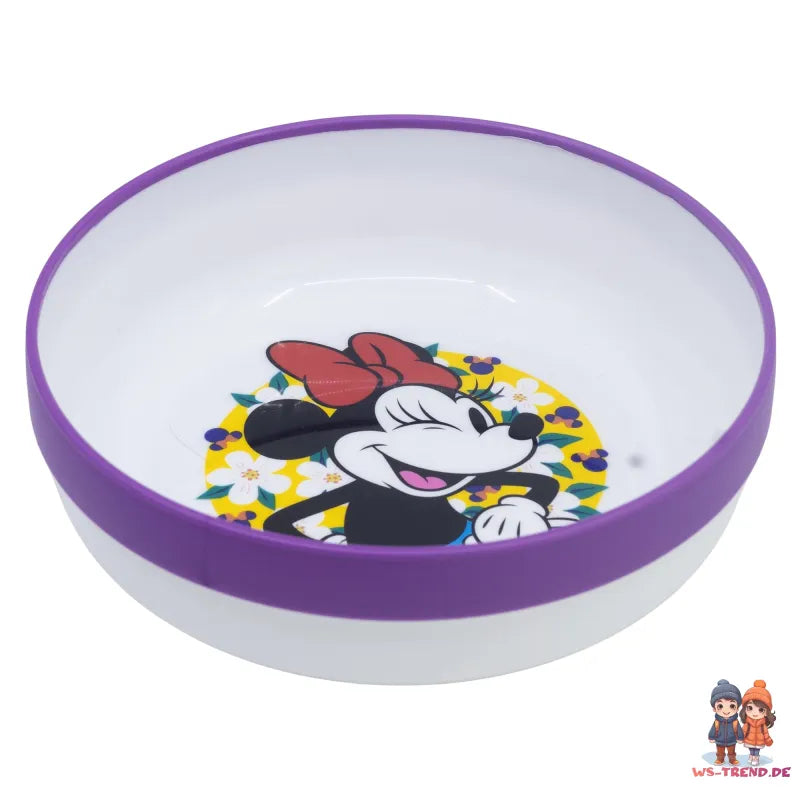 Disney Minnie Maus Kinder Anti-Rutsch Geschirr-Set 3 teilig Becher Teller Schüssel - WS-Trend.de
