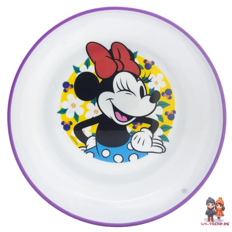 Disney Minnie Maus Kinder Anti-Rutsch Geschirr-Set 3 teilig Becher Teller Schüssel - WS-Trend.de