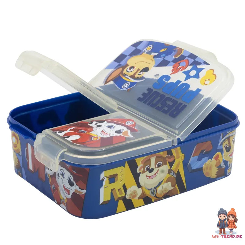 Paw Patrol Chase Rubble 2 tlg Kinder Set Brotdose Alu Trinkflasche 400 ml - WS-Trend.de