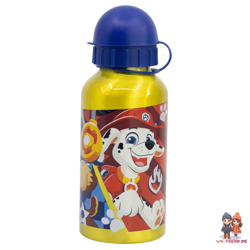Paw Patrol Chase Rubble 2 tlg Kinder Set Brotdose Alu Trinkflasche 400 ml - WS-Trend.de