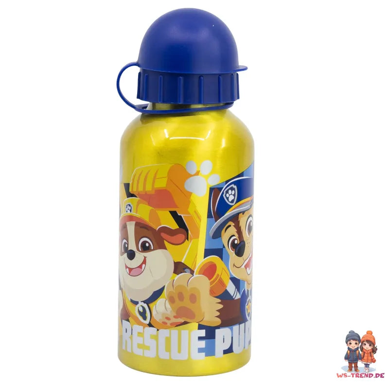 Paw Patrol Chase Rubble 2 tlg Kinder Set Brotdose Alu Trinkflasche 400 ml - WS-Trend.de
