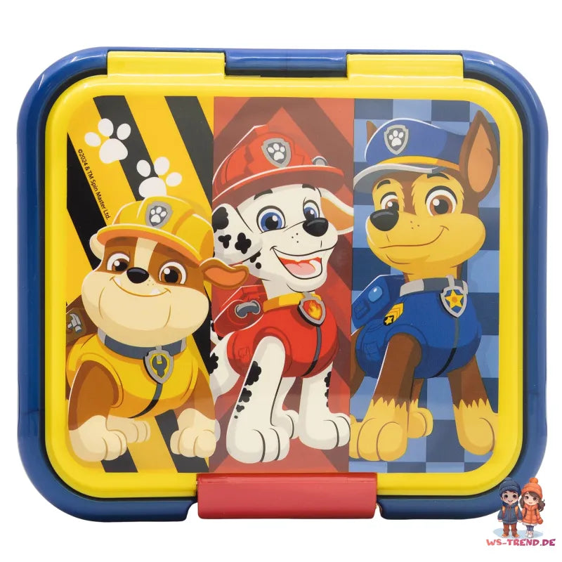 Paw Patrol Chase Rubble 2 tlg Kinder Set XL Brotdose Trinkflasche 370 ml - WS-Trend.de