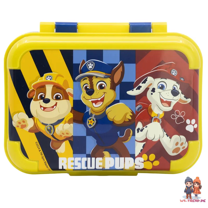 Paw Patrol Chase Rubble 2 tlg Kinder Set Brotdose Trinkflasche 370 ml - WS-Trend.de