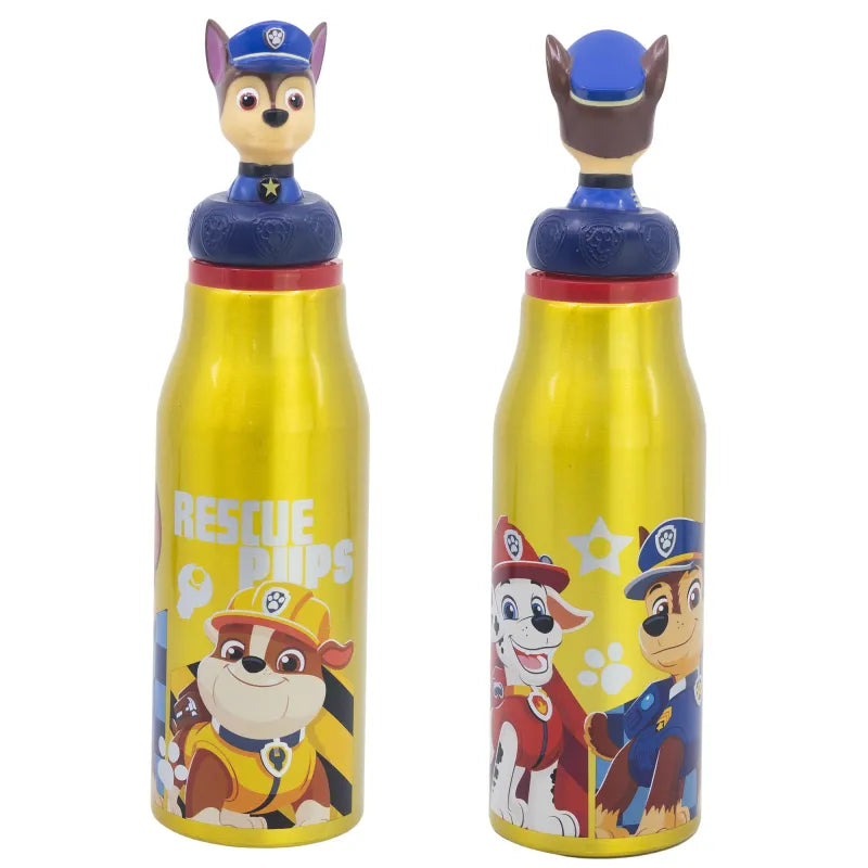 Paw Patrol 3D Kopf Chase Marshall Alu Wasserflasche Trinkflasche Flasche 690 ml - WS-Trend.de