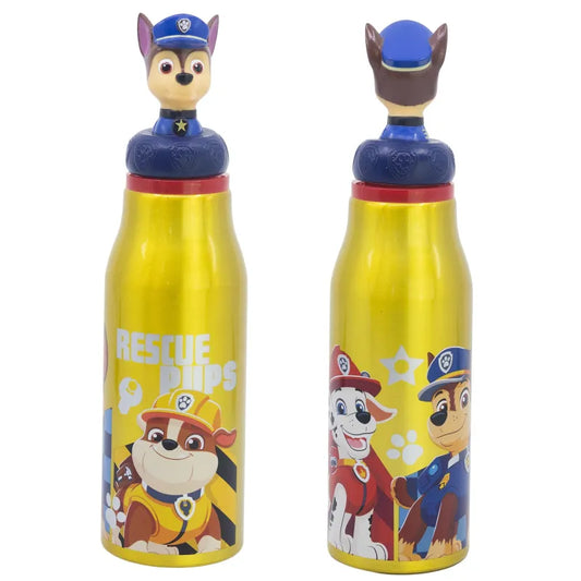 Paw Patrol 3D Kopf Chase Marshall Alu Wasserflasche Trinkflasche Flasche 690 ml - WS-Trend.de