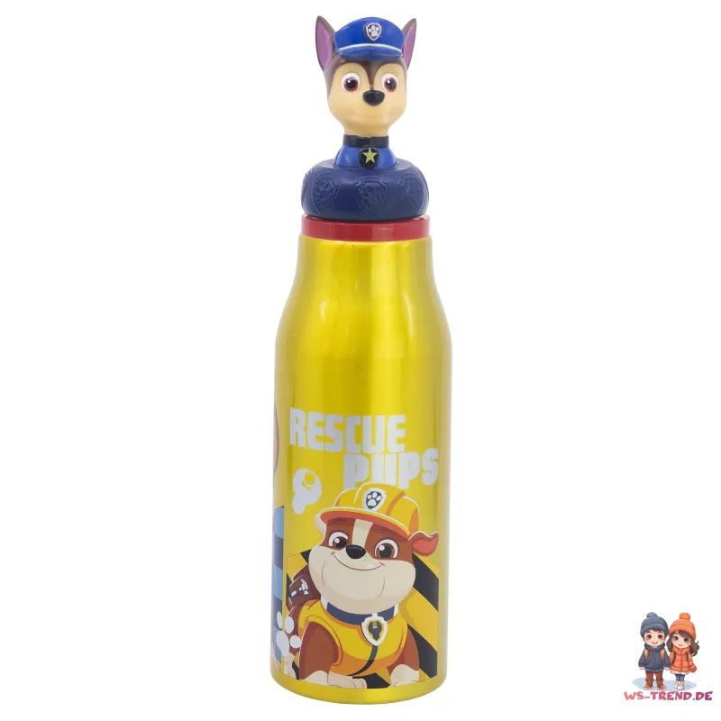 Paw Patrol 3D Kopf Chase Marshall Alu Wasserflasche Trinkflasche Flasche 690 ml - WS-Trend.de
