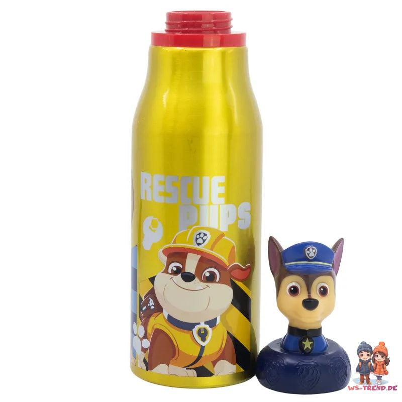 Paw Patrol 3D Kopf Chase Marshall Alu Wasserflasche Trinkflasche Flasche 690 ml - WS-Trend.de