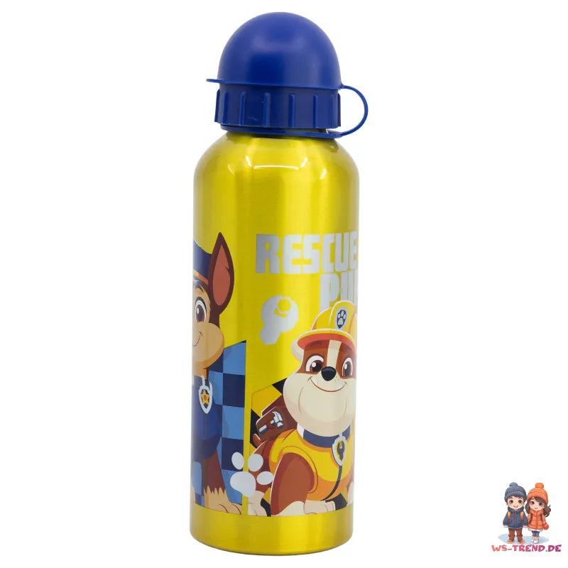 Paw Patrol Chase Rubble 2 tlg Kinder Set Brotdose Alu Trinkflasche 530 ml - WS-Trend.de