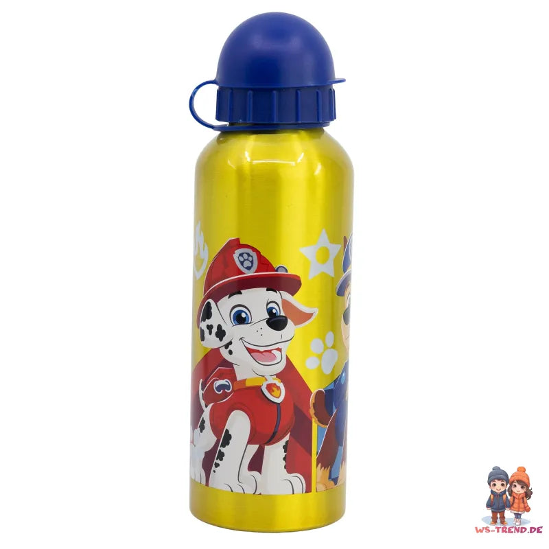 Paw Patrol Chase Rubble 2 tlg Kinder Set Brotdose Alu Trinkflasche 530 ml - WS-Trend.de
