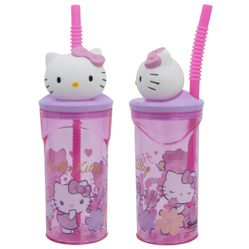 Hello Kitty 3D Figuren Kopf Kinder Becher Trinkbecher mit Halm 360 ml - WS-Trend.de