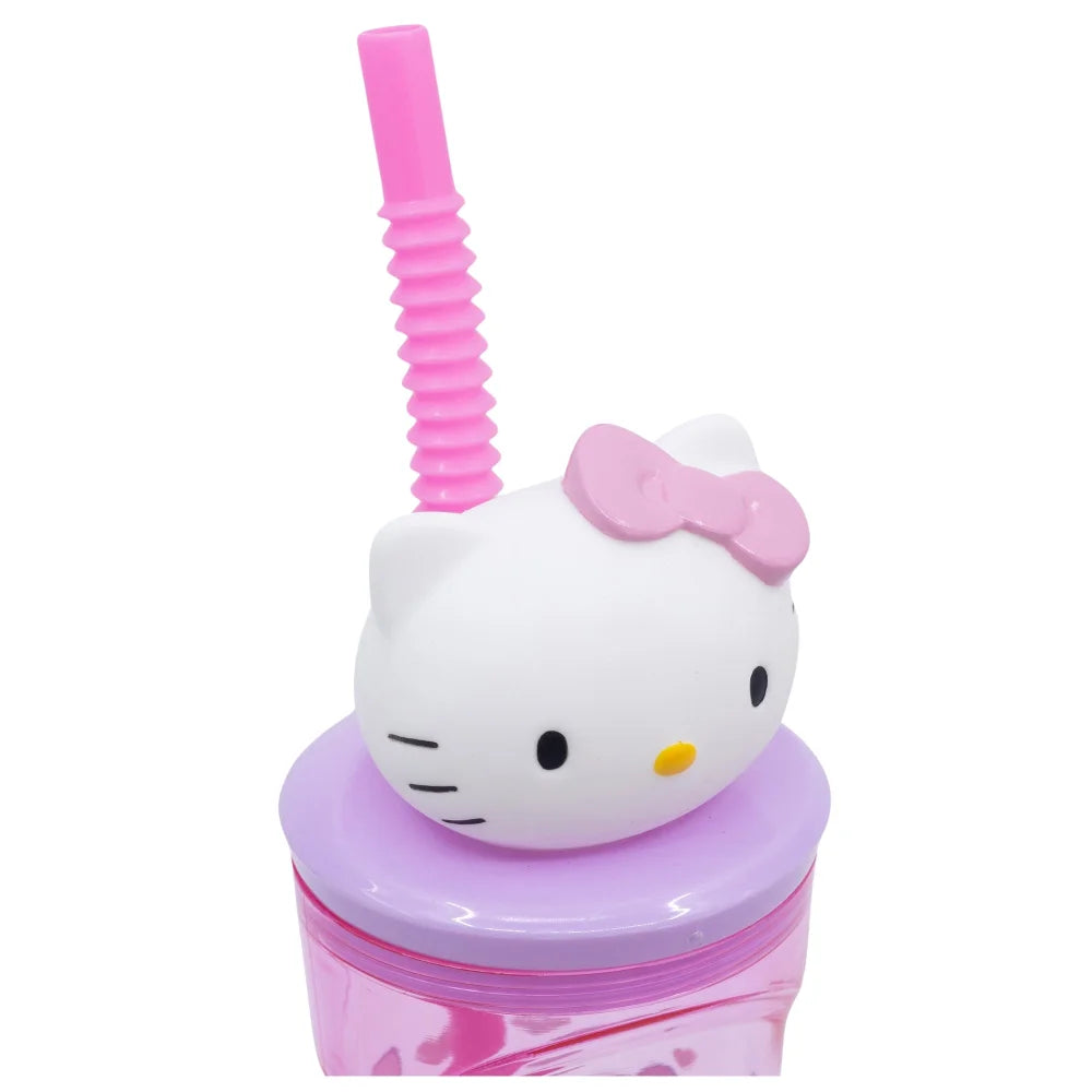 Hello Kitty 3D Figuren Kopf Kinder Becher Trinkbecher mit Halm 360 ml - WS-Trend.de