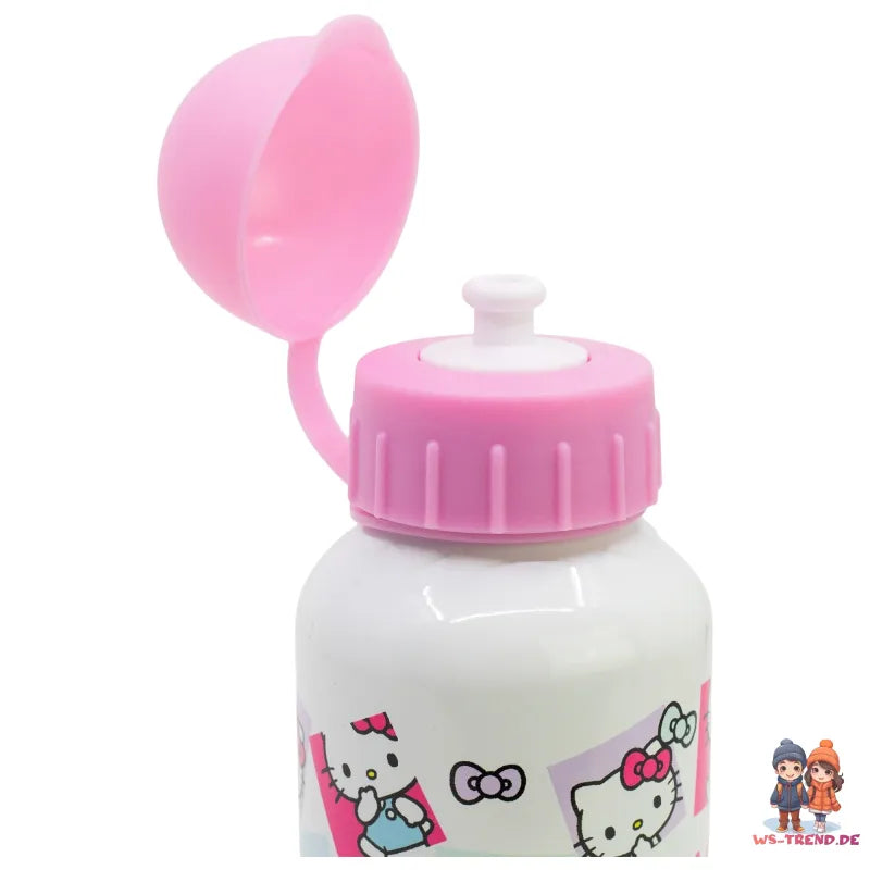 Hello Kitty 2 tlg. Lunch Set 3 Kammer Brotdose Alu Trinkflasche 400 ml - WS-Trend.de