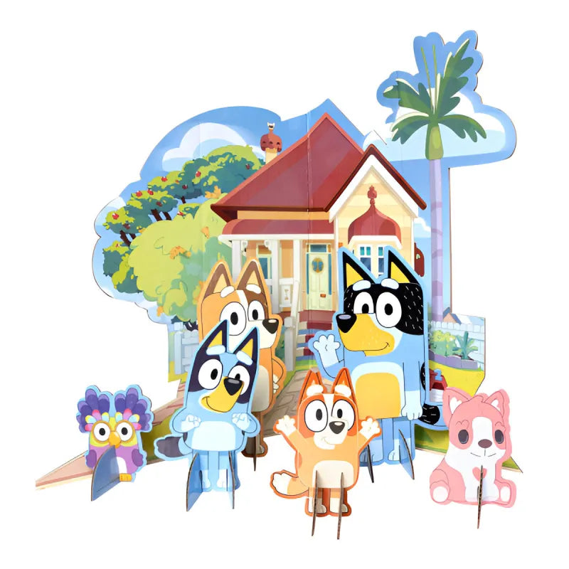 Bluey und Bingo Kinder 18 tlg Party Set Geburtstag Kinderparty Tischdecke Deko - WS-Trend.de