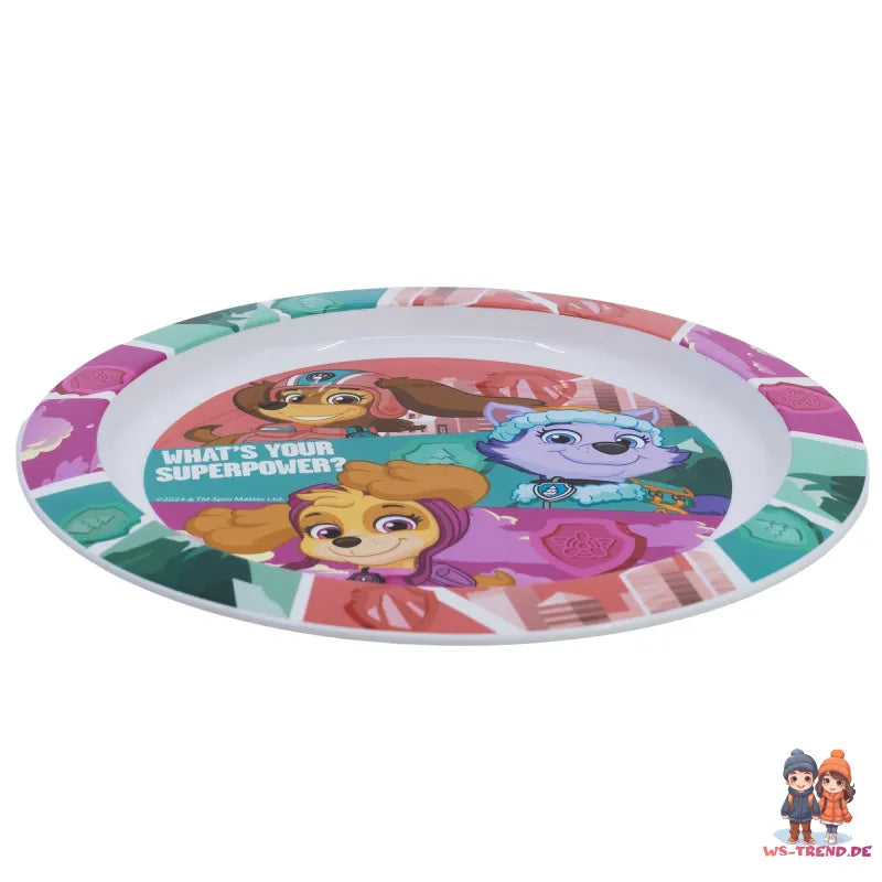 Paw Patrol Skye Liberty Kinder Geschirr-Set 3 teilig Becher Teller Schüssel - WS-Trend.de