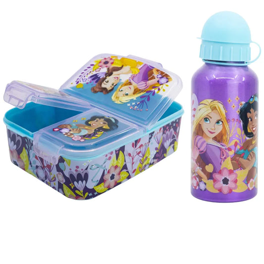 Disney Princess Rapunzel Vaiana 2 tlg Set Brotdose 3 Kammern Alu-Trinkflasche - WS-Trend.de