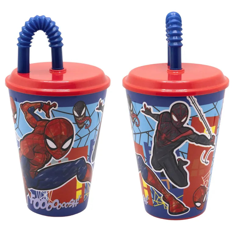 Marvel The Amazing Spiderman Trinkbecher Becher mit Halm 430 ml - WS-Trend.de