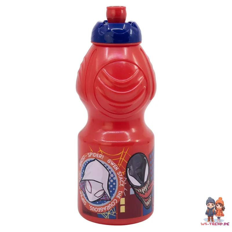 Marvel Spiderman 4 teiliges Kinder Set Brotdose Trinkflasche 400 ml Besteck - WS-Trend.de