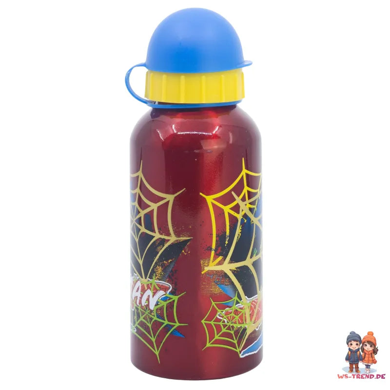 Marvel Spiderman 2 teiliges Kinder Set 3 Kammern Brotdose Alu Trinkflasche 400 ml - WS-Trend.de