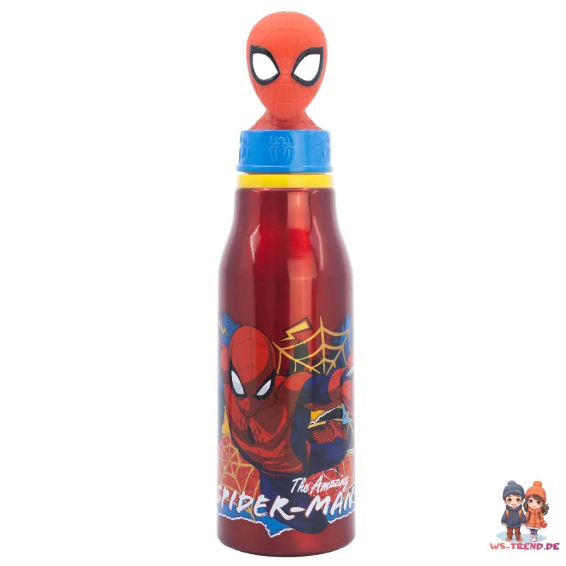 Marvel Spiderman 3D Kopf Aluminium Wasserflasche Trinkflasche Flasche 690 ml - WS-Trend.de
