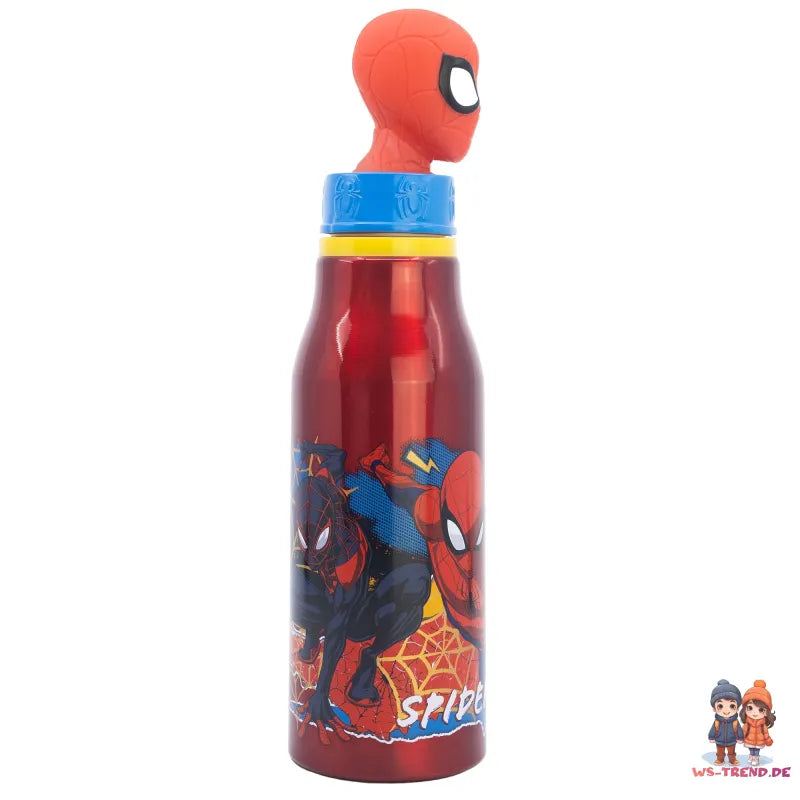 Marvel Spiderman 3D Kopf Aluminium Wasserflasche Trinkflasche Flasche 690 ml - WS-Trend.de