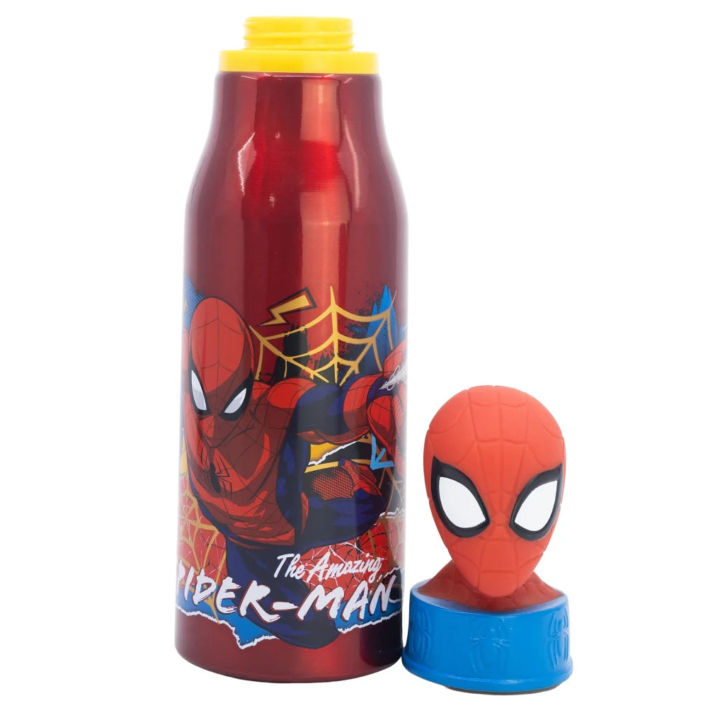 Marvel Spiderman 3D Kopf Aluminium Wasserflasche Trinkflasche Flasche 690 ml - WS-Trend.de