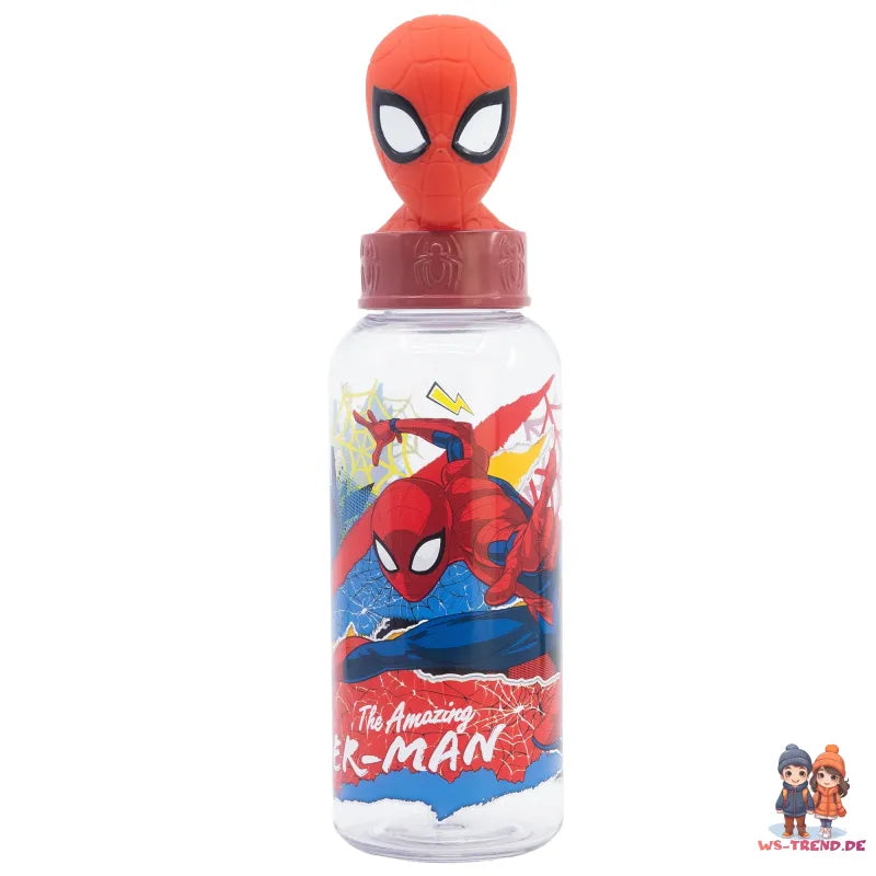 Marvel Spiderman 3D Kopf Wasserflasche Trinkflasche Flasche 560 ml - WS-Trend.de