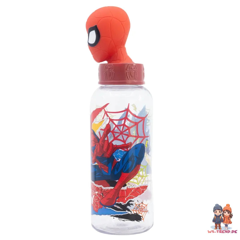 Marvel Spiderman 3D Kopf Wasserflasche Trinkflasche Flasche 560 ml - WS-Trend.de