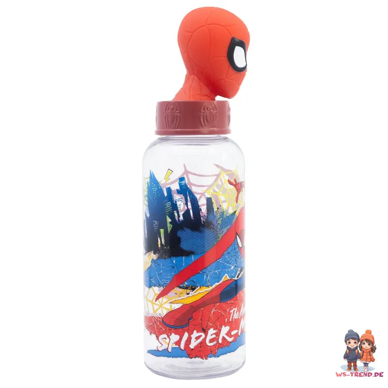 Marvel Spiderman 3D Kopf Wasserflasche Trinkflasche Flasche 560 ml - WS-Trend.de