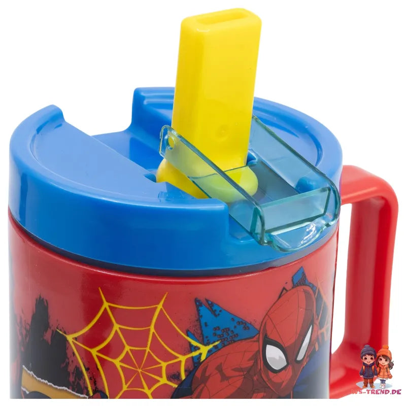 Marvel The Amazing Spiderman Trinkbecher Becher mit Halm 530 ml - WS-Trend.de