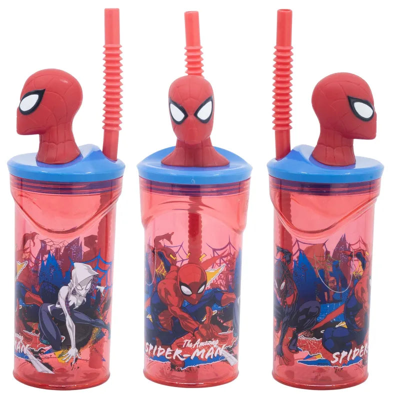 Marvel The Amazing Spiderman 3D Kopf Trinkbecher Becher mit Halm 360 ml - WS-Trend.de