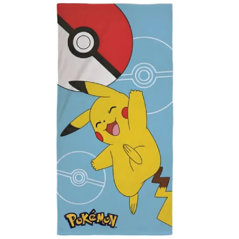 Pokemon Pikachu Mikrofaser Badetuch Strandtuch Duschtuch XL 70x140 cm - WS-Trend.de