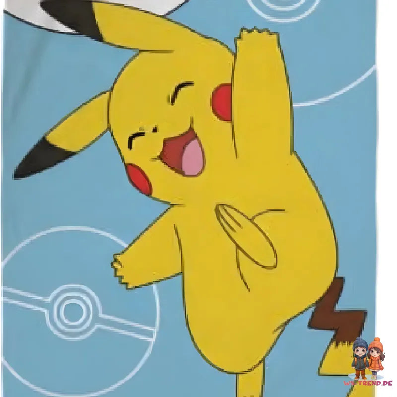 Pokemon Pikachu Mikrofaser Badetuch Strandtuch Duschtuch XL 70x140 cm - WS-Trend.de
