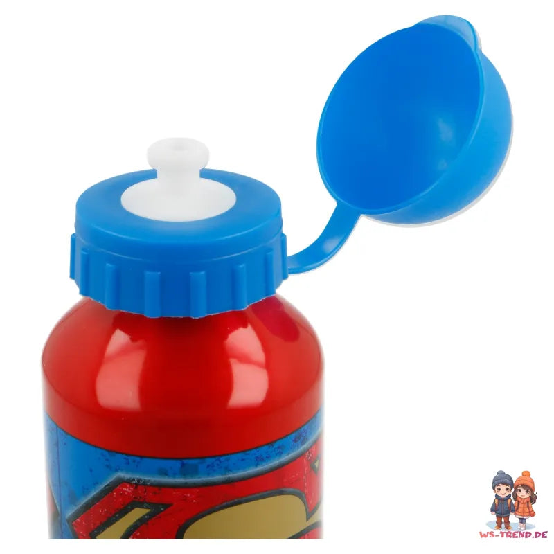 DC Comics Superman 2 teiliges Lunch Set 3 Kammern Brotdose Alu Trinkflasche WS Trend.de