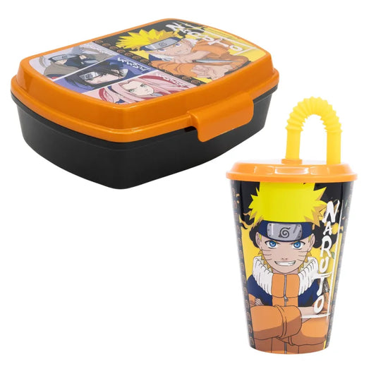 Anime Naruto Shippuden 2 tlg Lunchset Brotdose plus Trinkbecher 430 ml - WS-Trend.de