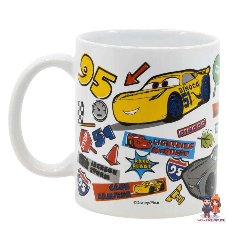 Disney Cars Lightning McQueen Kaffeetasse Teetasse Tasse Geschenkidee 325 ml - WS-Trend.de