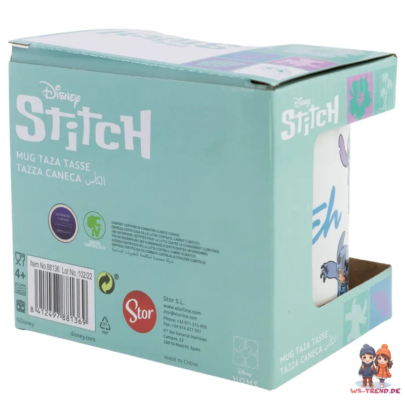 Disney Stitch Teetasse Tasse Kaffeetasse Geschenkidee 330 ml - WS-Trend.de
