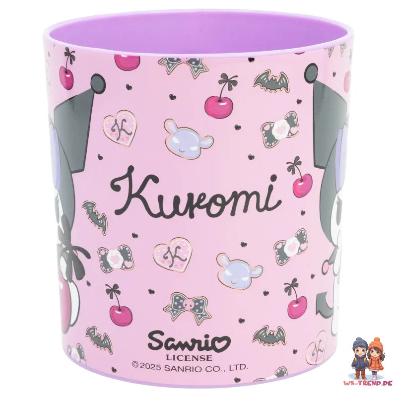 Kuromi Sanrio 2 tlg. Lunch Set Brotdose mit 3 Kammern Trinkbecher 390 ml - WS-Trend.de