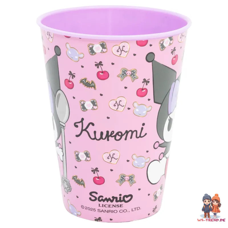 Kuromi Sanrio 2 tlg. Lunch Set Brotdose mit 3 Kammern Trinkbecher 260 ml - WS-Trend.de