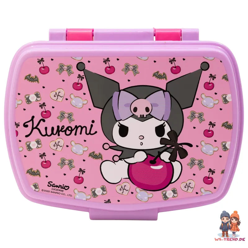 Kuromi Hello Kitty 2 tlg. Lunch Set Brotdose mit 3 Kammern und 1 Kammer - WS-Trend.de