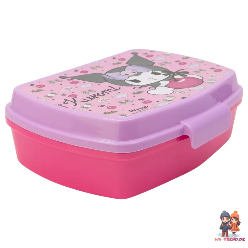 Kuromi Hello Kitty 2 tlg. Lunch Set Brotdose mit 3 Kammern und 1 Kammer - WS-Trend.de